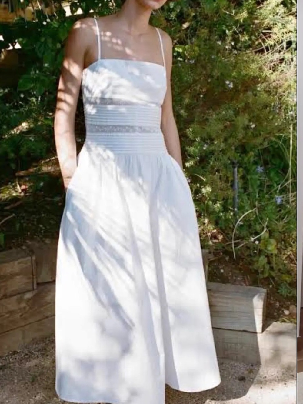 Zara Embroidered poplin dress